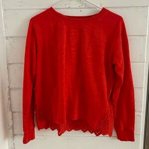 J. Crew eyelet back Indiana shirt